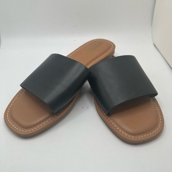 CUSHIONAIRE Women's slide Sandal with Memory Foam 9 WIDE BLACK - Picture 7 of 7